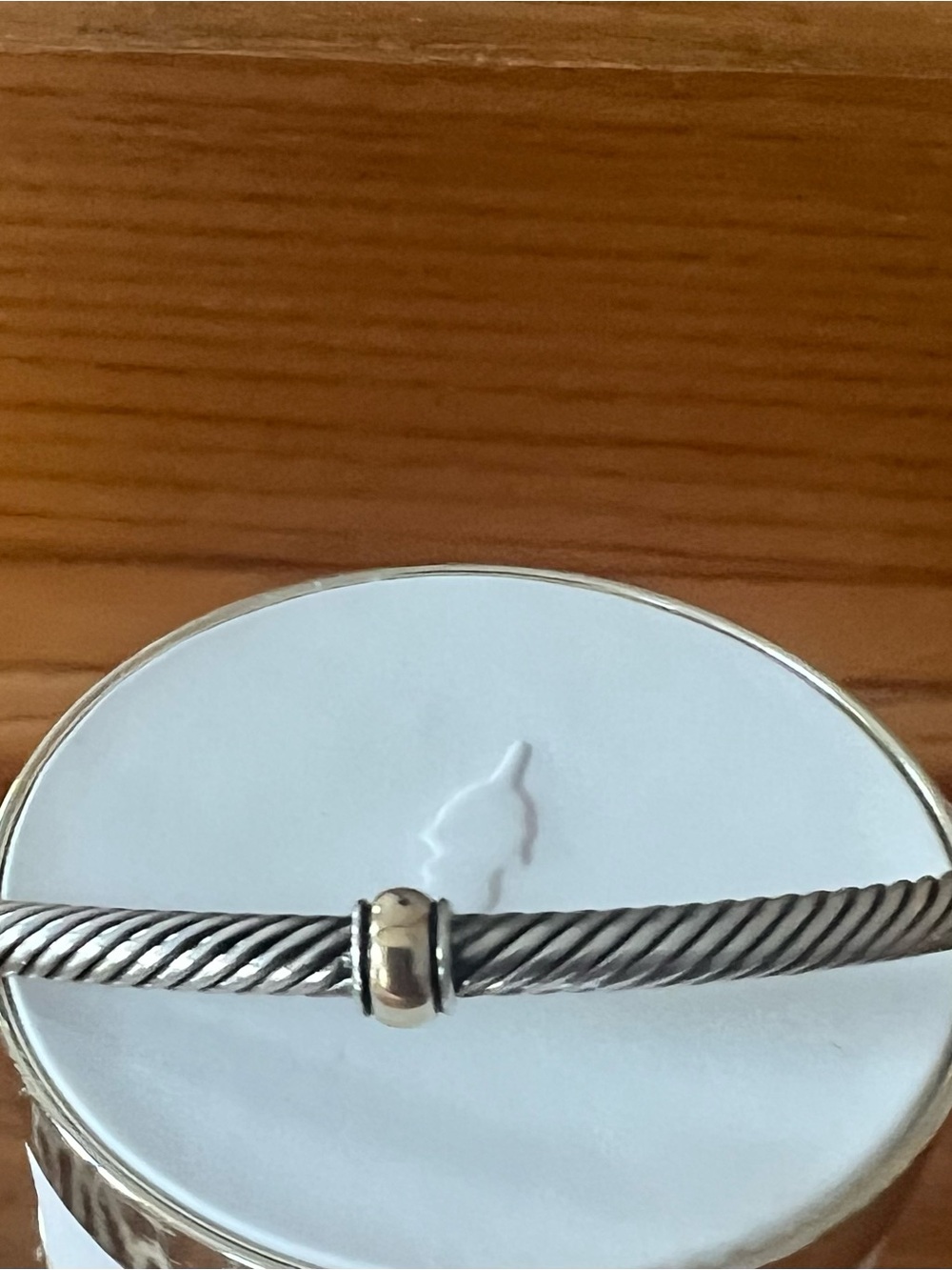 Cable Flex Station Bracelet in Sterling Silver with 14K Yellow Gold - Picture 2 of 4